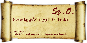 Szentgyörgyi Olinda névjegykártya